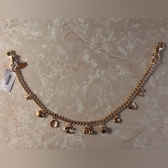 Coach Gold Charm Strap 22” - Picture 2 of 2